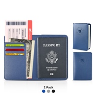 Porte-passeport en cuir PU pour les voyages en famille avec un organiseur de documents fin et une fermeture éclair sécurisée
