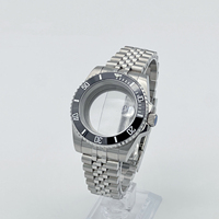 Reloj de Acero Inoxidable 316L con Movimiento NH34 NH35, Cristal de Zafiro de 40 mm, Ventana de Fecha, Fondo Transparente, GMT