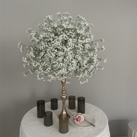 Boule de fleurs artificielles en gypsophile souple, nouveau design, pour décoration de table de mariage et allée centrale - Vente en gros