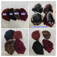Promotion Letsfly 14,5$ Perruque Pixie Bouclée 13x4 Lace Frontal Coupe Courte Ondulée Cheveux Brésiliens 100% Naturels Vente en Gros