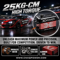 Nouvelle Arrivée 2026 Servo de Voiture RC 1/10 25KG XQ-POWER XQ-BLS325 Brushless à Profil Bas Boîtier en Aluminium Étanche Programmable 8.4V