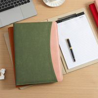 Carpeta de Cuero Multifuncional A4 para Gerentes, con Clip para Firmar Contratos de Venta, Organizador de Documentos, Logotipo Personalizado, Venta al Por Mayor de Fábrica