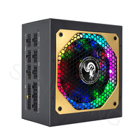 ATX 850W Modular penuh RGB 80Plus Emas 20 + 4Pin 12V PSU profesional e-sports Video Game komputer Server catu daya tersedia