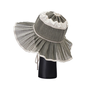 Sombrero <span class=keywords><strong>de</strong></span> Sol <span class=keywords><strong>de</strong></span> Paja Tejida Transpirable, Plegable, con Ala Ancha Ondulada, Estilo Acordeón, para Playa, con Logotipo Personalizado, Novedad 2026 - Product Image 4