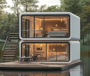 Rumah Kabin Apel Modern Dua Lapis, Rumah Modular Prefabrikasi Mewah, Pod Kabin Apel - Product Image 1