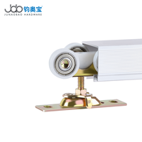 JUNAOBAO rouleau de porte coulissante de poche fermeture en douceur double amortisseur nylon suspension rouleau de guidage de porte coulissante pour porte en bois