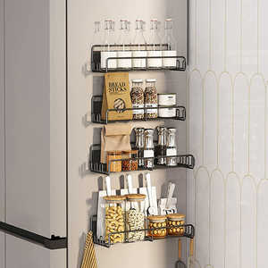 Confezione da 2 portaspezie magnetico adesivo portaoggetti per frigorifero portaspezie per frigorifero lavapiatti a microonde - Product Image 6