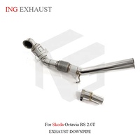 Tuyau d'échappement en acier inoxydable ING Offre Spéciale avec conversion catalytique pour pièces de Performance automatique Skoda Octavia 2010-UP