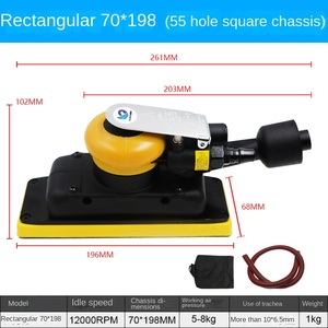 Smerigliatrice pneumatica rettangolare a secco per auto macinino per stucco macchina per <span class=keywords><strong>carta</strong></span> <span class=keywords><strong>vetrata</strong></span> da 70*198mm - Product Image 3