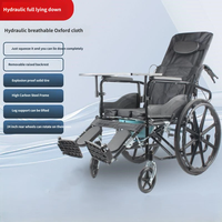 Fauteuil roulant manuel pliable portable avec fonction de toilette pour personnes âgées et handicapées, pour la maison et les voyages