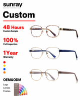 Nouvelles Lunettes Anti-Lumière Bleue 2026 pour Femme, Monture Métallique Fine, Verres Clairs de Luxe, Confortables avec Plaquettes de Nez, OEM