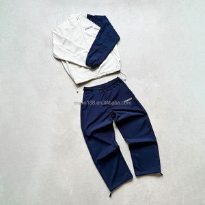 Custom Men <b>Patchwork</b> Design Nylon <b>Jackets</b> and Nylon Pants Set Streetwear Windbreaker Tracksuit Men Waterproof Windbreaker Set - Product Image 1