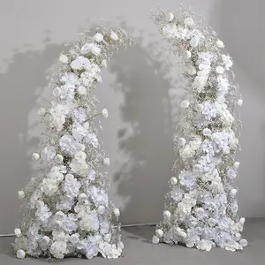 Vv146 Suministros DE BODA Orquídeas Rosa Babysbreath Arco decorativo Telón de fondo de boda para boda Evento en casa Decoración de jardín