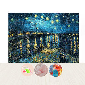 Arte de Pared, Kit de Pintura de Diamantes 5D DIY con Diseño de la Noche Estrellada de Van Gogh, Venta al por Mayor. - Product Image 1