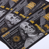 Boîtes à bijoux en plastique noir pour cartes de dollars américains, avec impression couleur recto-verso, pour pièces de monnaie commémoratives en feuille d'or 100, de fabrication industrielle