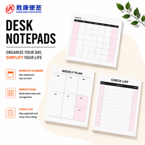 Custom Desk Planner Notepad Monthly Weekly Plan Checklist <b>Memo</b> <b>Pad</b> Task Organizer Paper Stationery for Office School Business - Product Image 1