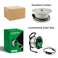 Bande LED haute tension 2026, 120 LED/m, certification CE RoHS, IP67, 2835 pour éclairage temporaire industriel et de chantier