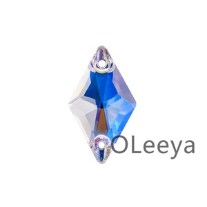 OLeeya Strass en verre à coudre en gros, couleur clair de lune, forme losange, cristaux de décoration pour maillots de bain, justaucorps et robes - Product Image 3