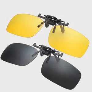 Gafas de sol polarizadas con Clip UV400 para hombre y mujer, lentes de visión nocturna con Clip abatible hacia arriba y hacia abajo para conducir