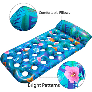 Phao Bể Bơi Bơm Hơi Kích Thước Bè Người Lớn Kèm Gối Tựa Đầu Thảm Nổi Ghế Dài Tạo Khối Làm Mát Lớn 72 Inch Cho Phao Dự Tiệc Mùa Hè - Product Image 2
