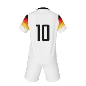 Conjunto de Camiseta/Pantalones Cortos de Fútbol para Hombre, con Nombre y Número Personalizados, Antibacteriano, de Secado Rápido, Spandex/Poliéster, para Verano - Product Image 3