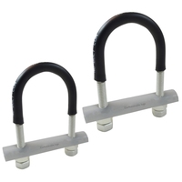 Galvanized Steel U-Bolt PE Protection Plate Rubber Covered U Bolt Fastener Heavy Duty Single Pipe Clamps Customized Size