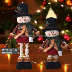 PLANTATION DE PRINTEMPS Décorations de Noël rétractables Père Noël Bonhomme de neige Renne Figurines en peluche pour vitrine Cadeaux de Noël - Product Image 2