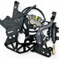 Kit de pédale de frein arrière de rechange en aluminium CNC 6061 T6, kit de frein hydraulique avec traitement de couleur anodisé pour Light Bee