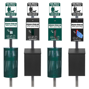 Nhôm chống gỉ thép con chó chất thải trạm xử lý hệ thống công viên Pet poop trạm ngoài trời Pet Dog chất thải bin chó bằng chứng Thùng rác có thể - Product Image 2