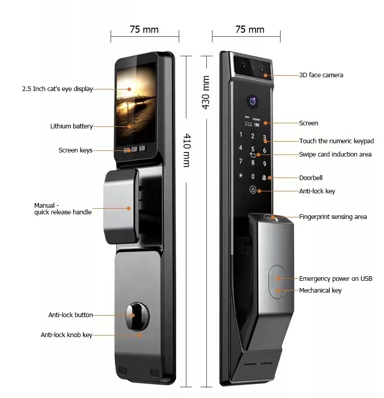 Khoá cửa vân tay cao cấp MOZLEX A7PRO Khoá thông minh cao cấp MOZLEX MA8 PRO Khoá cửa vân tay cao cấp MOZLEX A7PRO