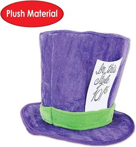 Plush <strong>Mad</strong> <strong>Hatter</strong> <strong>Hat</strong> for Party Halloween Cosplay <strong>Hat</strong> - Product Image 1