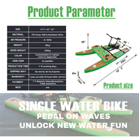 Vélo aquatique gonflable portable à pédales, pliable, pour la pêche et les excursions en lac