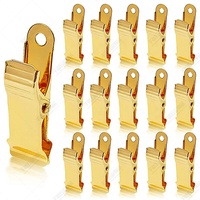 Clip Metálico Electrochapado con Logotipo Personalizado OEM, 13x40mm, con Orificio para Colgar, para Fotos, Notas, Oficina, Escuela