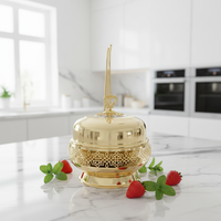 Chauffe-Plat Professionnel 8L Doré avec Couvercle Dôme Classique – Maintien au Chaud des Aliments pour Grands Réceptions et Banquets
