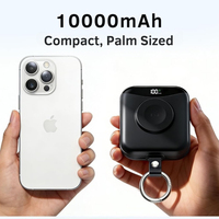 Batterie externe à charge rapide 22,5 W, 10000 mAh, câbles intégrés pour téléphone IOS Android, montre connectée, porte-clés, écran LED, chargeur portable