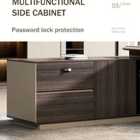 Bureau de direction moderne en bois extensible et écologique, mobilier commercial - Grande Vente