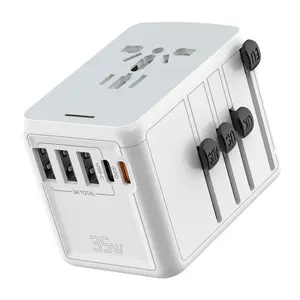 Cable de extensión USB 2000W PD Adaptador de viaje de alimentación Enchufe múltiple Adaptador de viaje universal adaptador de línea eléctrica