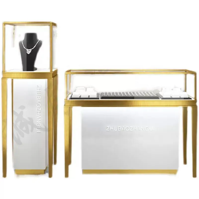 Besconvient — coffret de Logo personnalisé, boîte à bijoux de luxe, comptoir de meubles, Design moderne, avec cadre en métal, verrouillage, Design