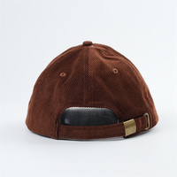 Casquette Snapback de Luxe en Velours Côtelé à Visière Plate, Logo Brodé 3D, Style Streetwear, Non Structurée, 6 Panneaux, pour Marques de Boutiques