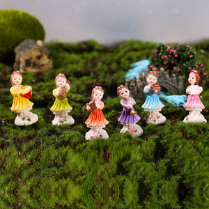 Figurines de fées avec instruments de musique, artisanat en résine, décorations de paysage miniatures, décoration artistique pour la maison - Product Image 1