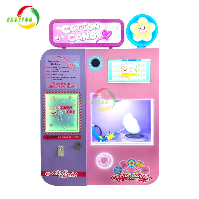 Fully Automatic Cotton Candy Vending Machine Snack Machine