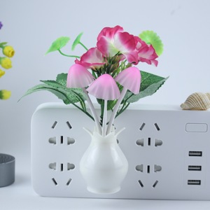 New Home Decor <span class=keywords><strong>Color</strong></span> <span class=keywords><strong>Changing</strong></span> cắm trong LED ánh sáng ban đêm đèn tím Hoa NấM thiết kế cảm biến chuyển động ánh sáng cho phòng ngủ - Product Image 6