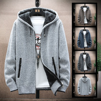 OEM Designer Logo personnalisé Sweat à capuche pour homme en tricot Sweat-shirt Pull-over Veste Manteau Automne Hiver Pull épais et chaud en polaire