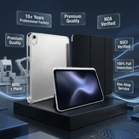 Étui personnalisé avec graphique, fin, mat, à trois volets, dos rigide transparent, support réglable et stable, pour iPad Air 4, coque de protection anti-rayures