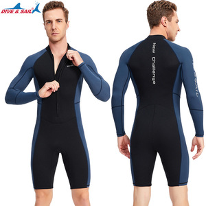 Short à manches longues <span class=keywords><strong>combinaison</strong></span> de plongée professionnelle une pièce <span class=keywords><strong>combinaison</strong></span> de plongée en apnée maillot de bain extérieur manches longues <span class=keywords><strong>surf</strong></span> logo personnalisé - Product Image 1