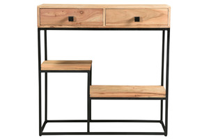 Tiroirs de rangement pour meubles de maison <span class=keywords><strong>en</strong></span> métal de table <span class=keywords><strong>console</strong></span> <span class=keywords><strong>en</strong></span> <span class=keywords><strong>bois</strong></span> de <span class=keywords><strong>style</strong></span> <span class=keywords><strong>industriel</strong></span> E0/E1 du fournisseur chinois pour le salon - Product Image 2
