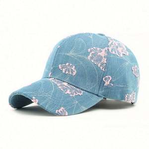 Nueva Gorra de Béisbol con Diseño Étnico y Flores Jacquard para Mujer, Gorra de Sol Deportiva de Mezclilla con Protección Solar - Product Image 6