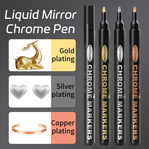 Hot Bán Cao Cấp Chrome Kết Thúc Vĩnh Viễn Đánh Dấu Bút Không Thấm Nước Bóng Dầu Dựa Sơn Bút Chrome Đánh Dấu - Product Image 1