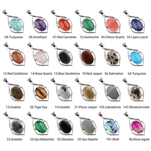 Ciondolo speciale con pietre preziose delicato ciondolo in metallo e pietra ciondoli di cristallo gioielli di moda da donna regalo personalizzato per le vacanze - Product Image 6