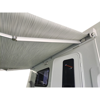 Auvent manuel électrique pour camping-car, auvent cassette pour caravane, auvent pour fourgonnette de camping avec bande lumineuse LED